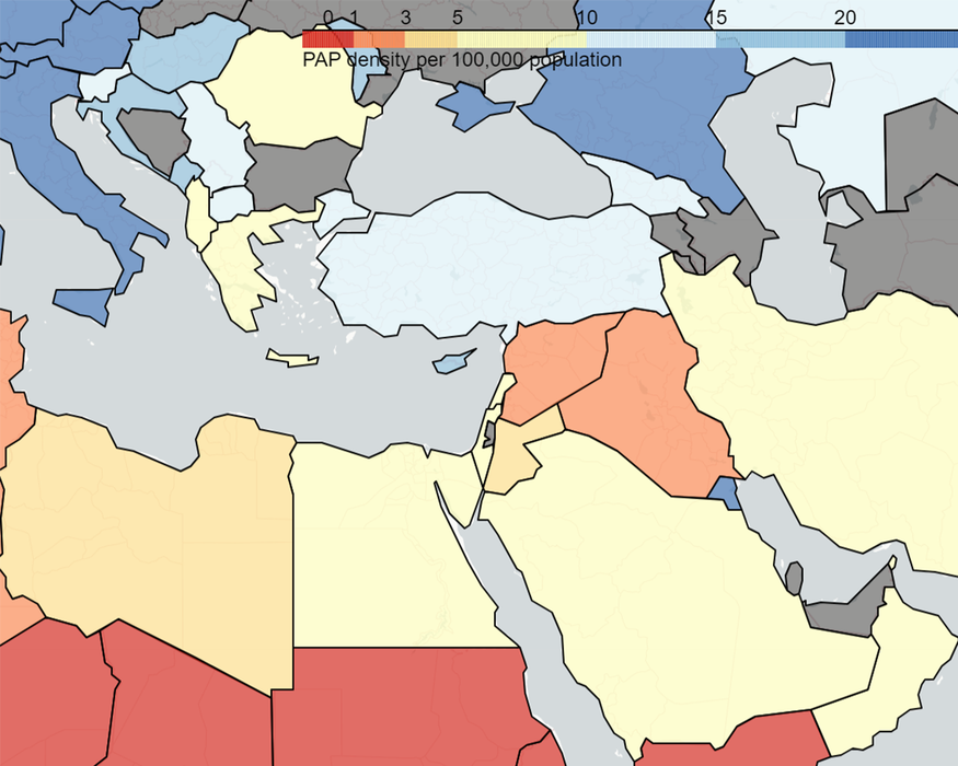 Global Anesthesia Workforce Map